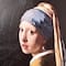 American Art Decor Ornate Framed Girl with a Pearl Earring Canvas Print by Johannes Vermeer - 19.25" x 23.25"